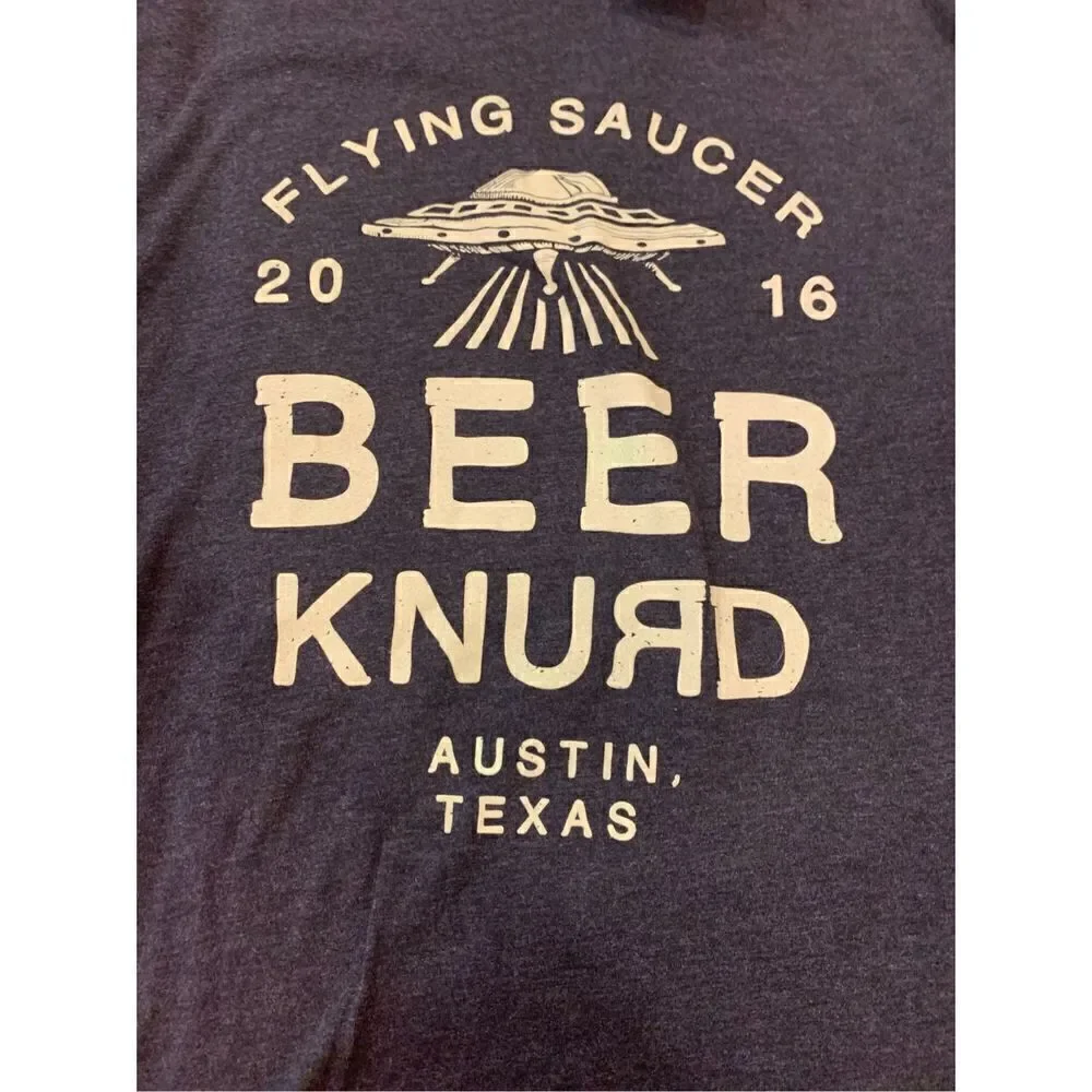 Flying Saucer Beer‎ Knurd 2016 Graphic T-Shirt, Size Medium, Next Level EUC - Picture 8 of 9